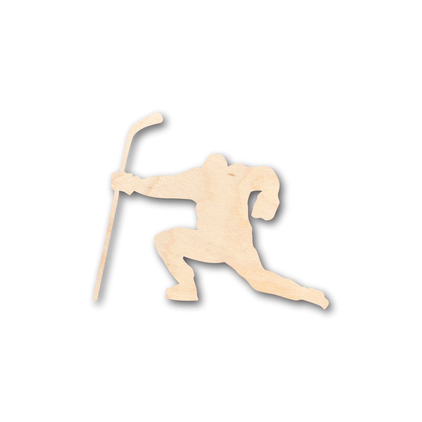 Unfinished Wood Hockey Player Shape - Craft - up to 46" DIY - NameSigns.com