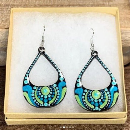 Unfinished Wood Hollow Teardrop Earring Blank Pair - DIY Jewelry Craft - Available in 1" to 3" - NameSigns.com