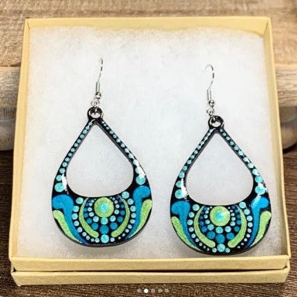 Unfinished Wood Hollow Teardrop Earring Blank Pair - DIY Jewelry Craft - Available in 1" to 3" - NameSigns.com