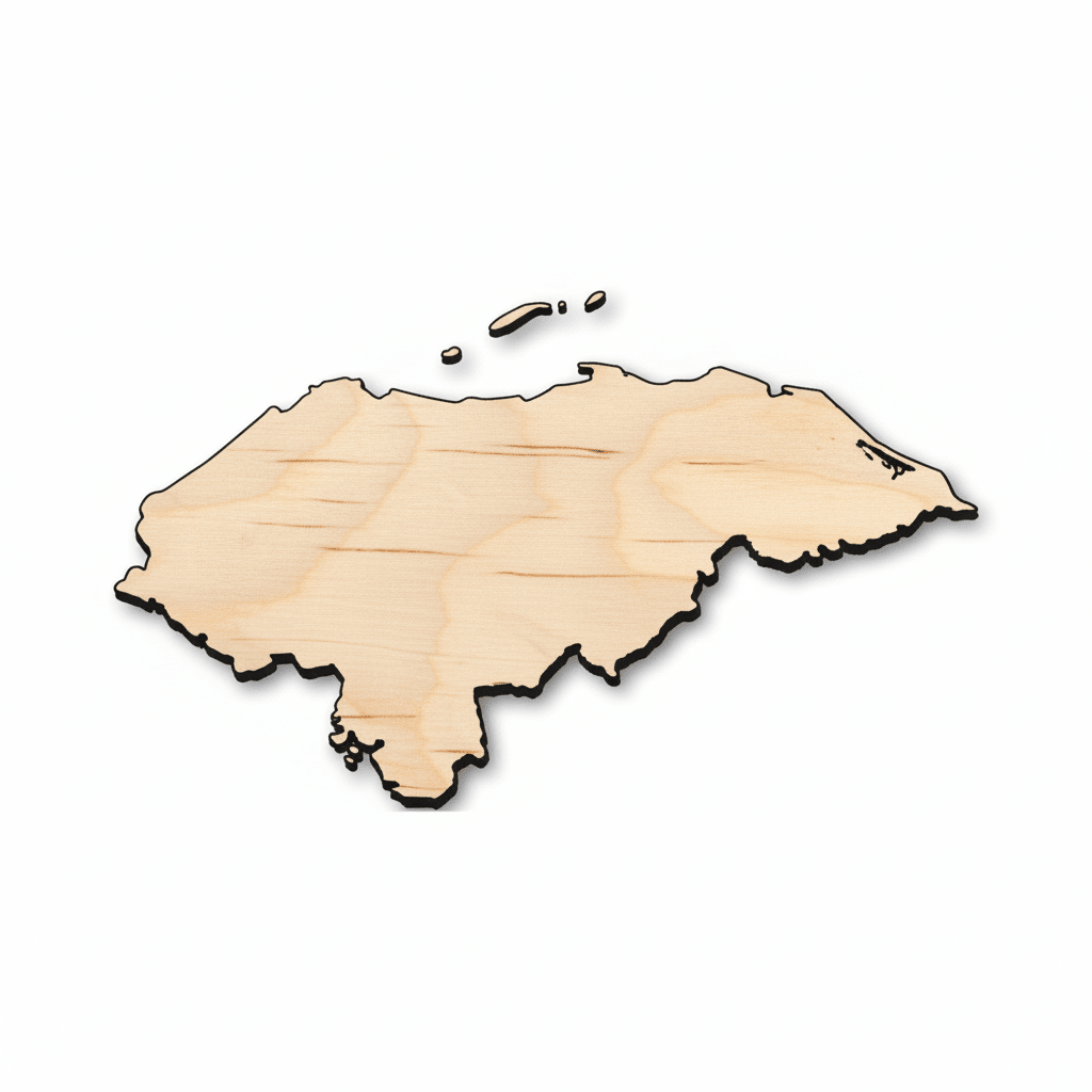 Unfinished Wood Honduras Shape - Country - Craft - up to 46" DIY - NameSigns.com