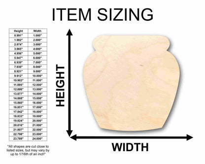 Unfinished Wood Honey Pot Flower Pot Silhouette - Craft - up to 46" DIY - NameSigns.com