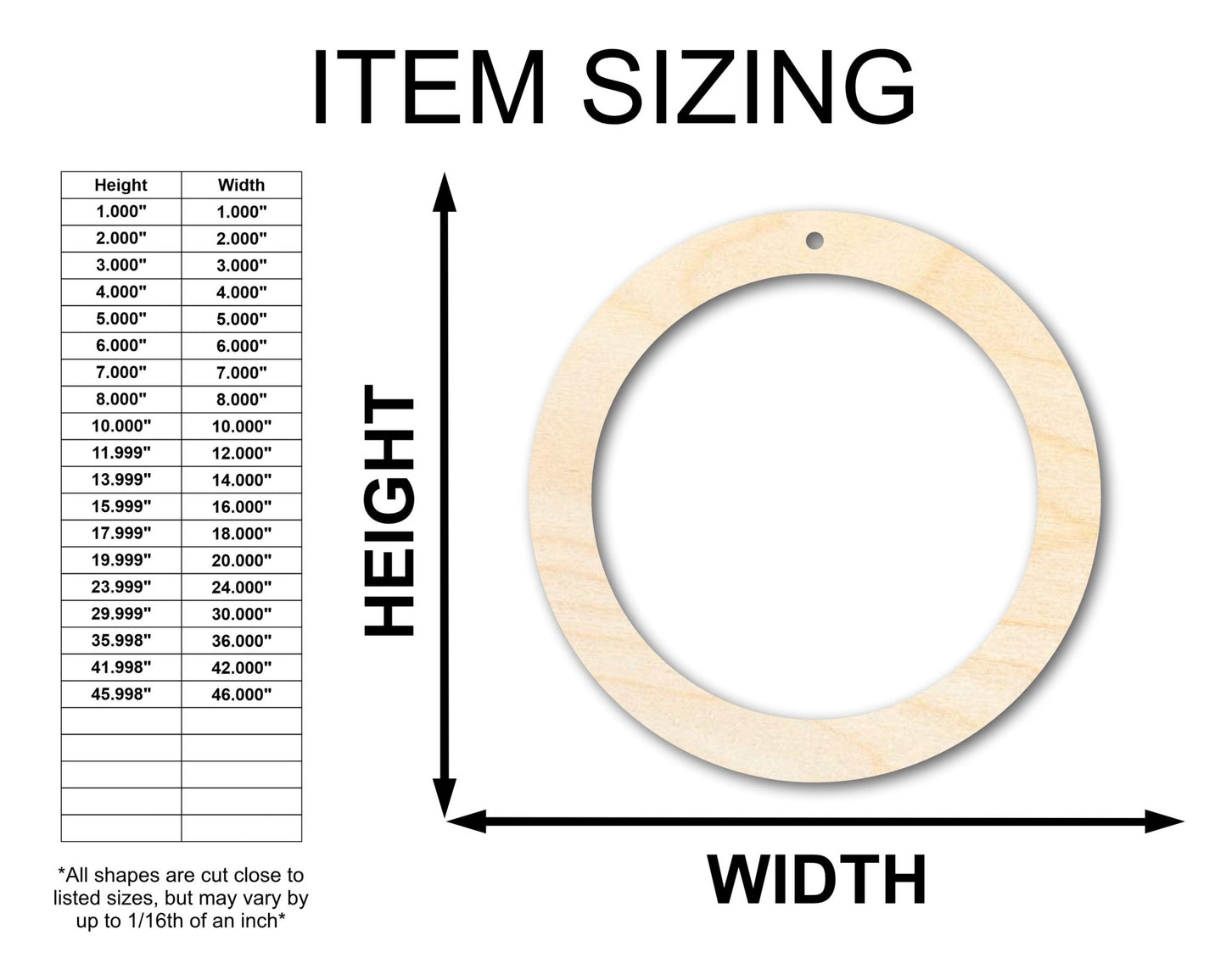 Unfinished Wood Hoop Earring Blank Pair - DIY Jewelry Craft - Available in 1" to 3" - NameSigns.com