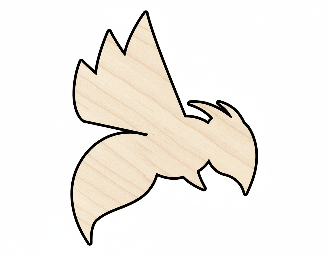 Unfinished Wood Hornet Mascot Shape | DIY Craft Cutout | up to 46" DIY - NameSigns.com