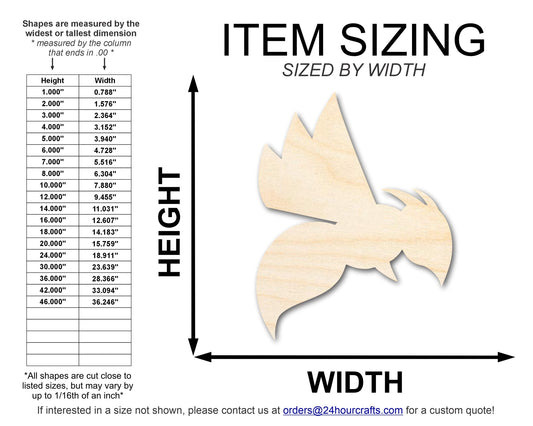 Unfinished Wood Hornet Mascot Shape | DIY Craft Cutout | up to 46" DIY - NameSigns.com