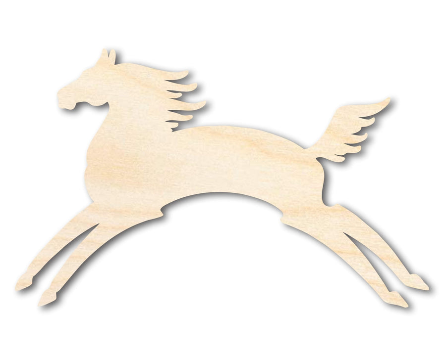 Unfinished Wood Horse Petroglyph Silhouette | DIY Native American Craft Cutout | up to 46" DIY - NameSigns.com