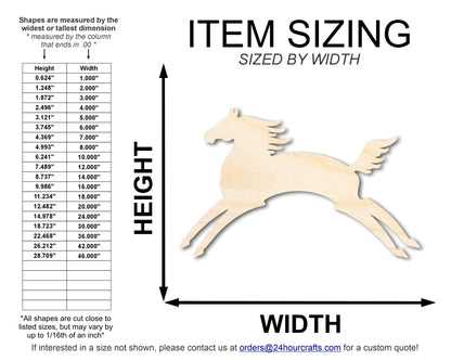 Unfinished Wood Horse Petroglyph Silhouette | DIY Native American Craft Cutout | up to 46" DIY - NameSigns.com