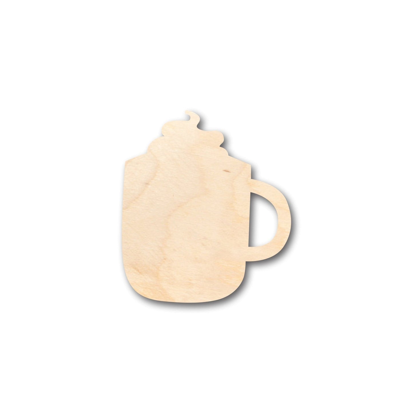 Unfinished Wood Hot Cocoa Whip Cream Shape - Craft - up to 46" DIY - NameSigns.com