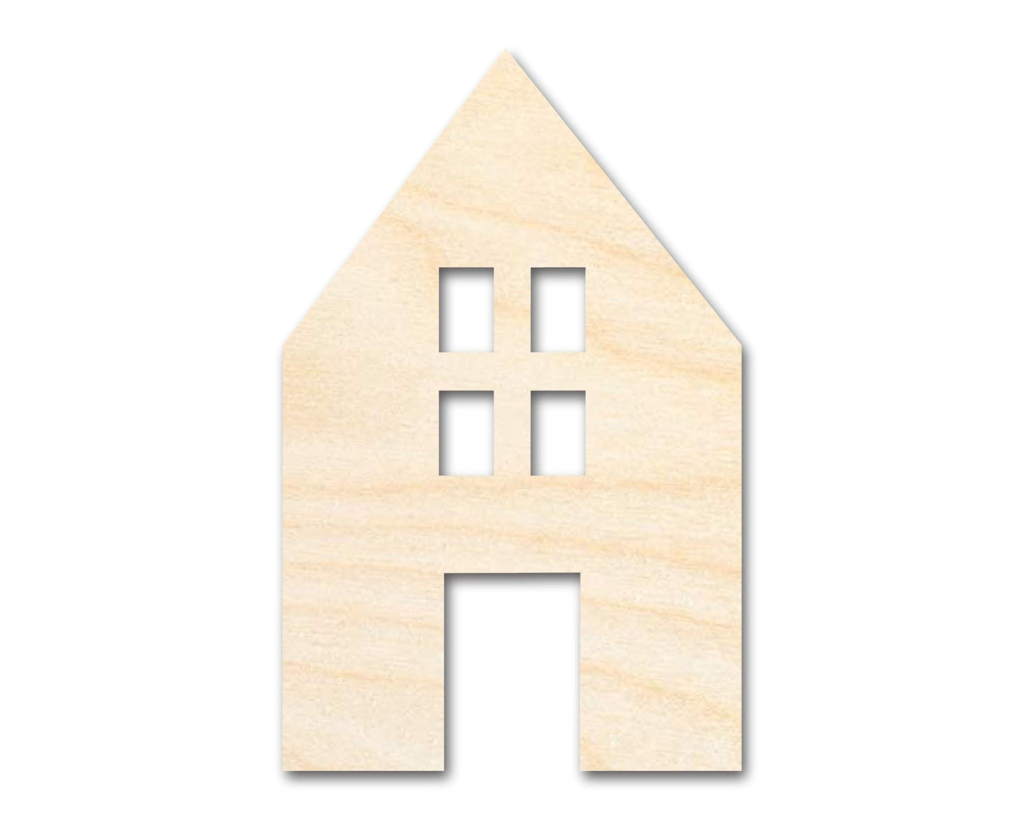 Unfinished Wood House Silhouette Shape - Craft - up to 46" - NameSigns.com