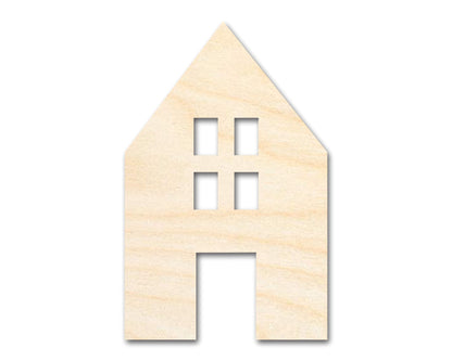 Unfinished Wood House Silhouette Shape - Craft - up to 46" - NameSigns.com