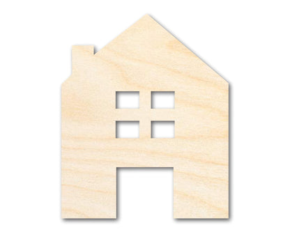Unfinished Wood House Silhouette Shape - Craft - up to 46" - NameSigns.com