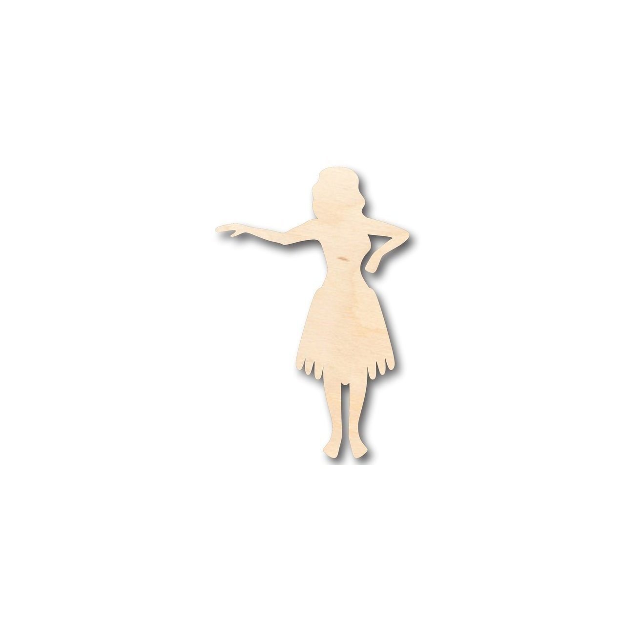 Unfinished Wood Hula Girl Shape - Hawaii - Craft - up to 46" DIY - NameSigns.com