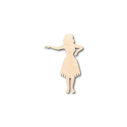 Unfinished Wood Hula Girl Shape - Hawaii - Craft - up to 46" DIY - NameSigns.com