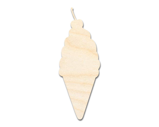 Unfinished Wood Ice Cream with Cherry Shape | DIY Craft Cutout | up to 46" DIY - NameSigns.com