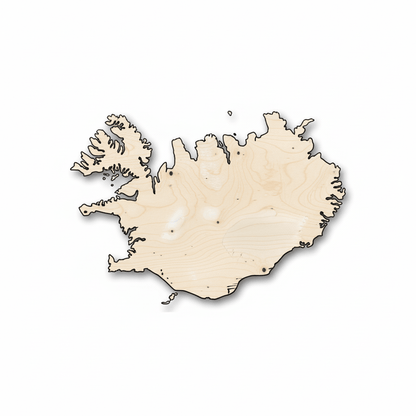 Unfinished Wood Iceland Shape - Country - Craft - up to 46" DIY - NameSigns.com