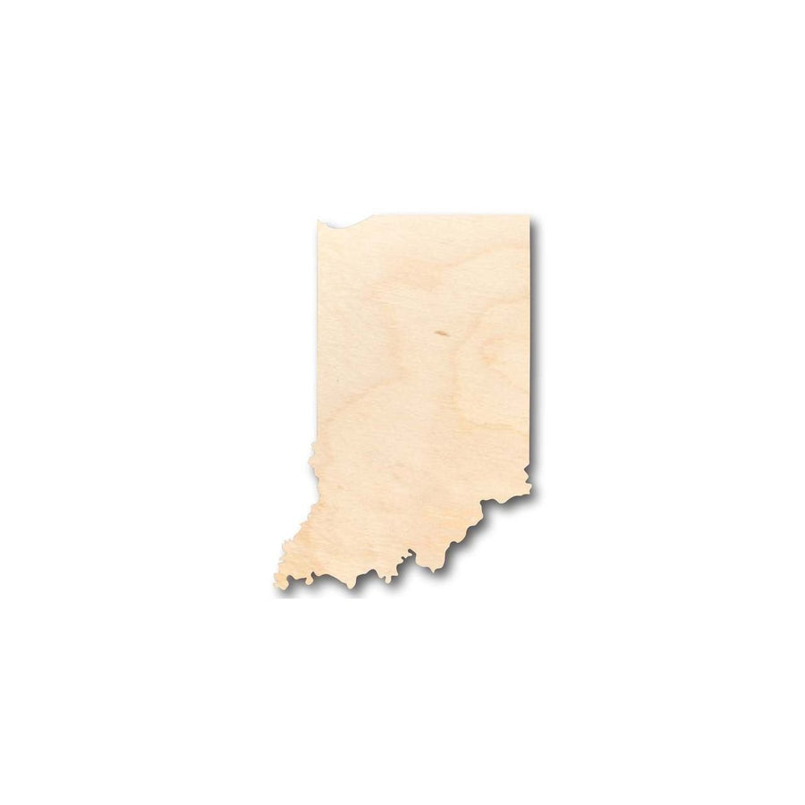 Unfinished Wood Indiana Shape - State - Craft - up to 46" DIY - NameSigns.com