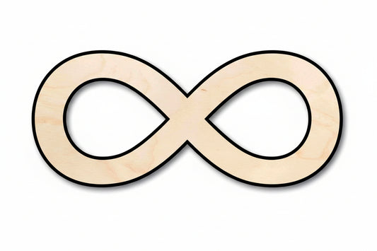 Unfinished Wood Infinity Symbol - Craft - up to 46" DIY - NameSigns.com