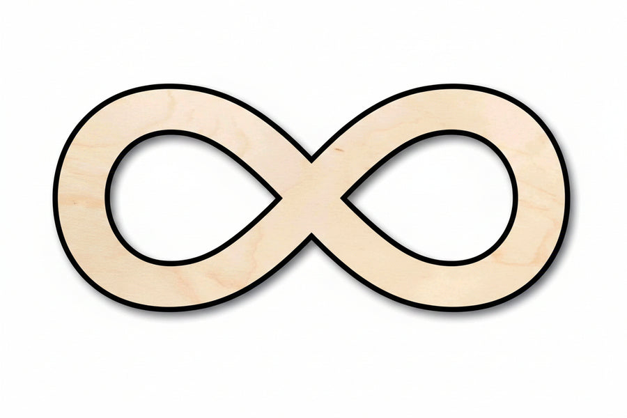 Unfinished Wood Infinity Symbol - Craft - up to 46" DIY - NameSigns.com