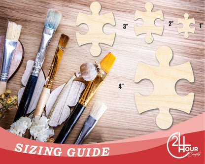 Unfinished Wood Interlocking Puzzle Shape | Autism Awareness | Craft Cutout | up to 46" DIY - NameSigns.com