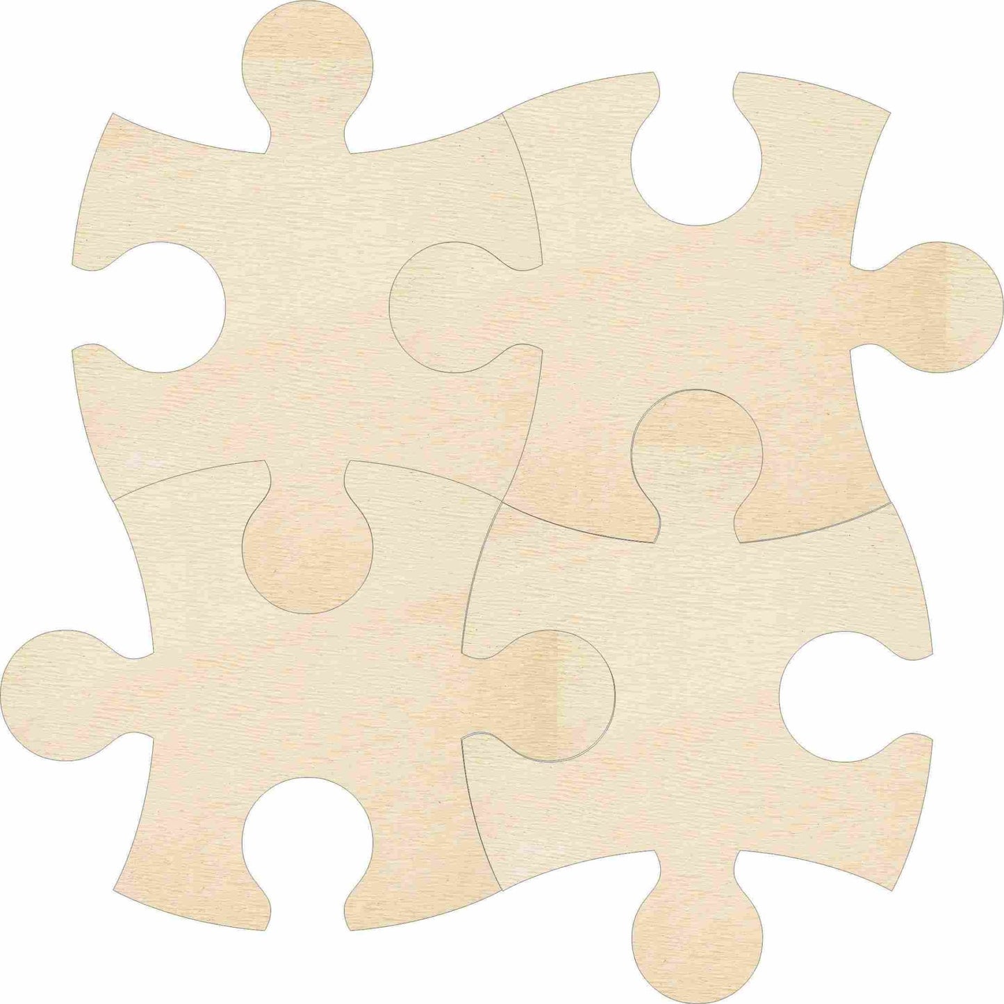 Unfinished Wood Interlocking Puzzle Shape | Autism Awareness | Craft Cutout | up to 46" DIY - NameSigns.com