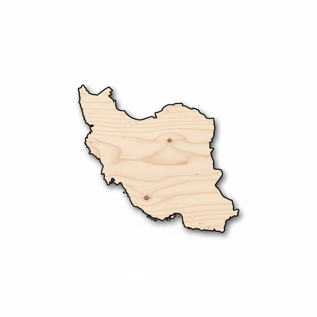 Unfinished Wood Iran Shape - Country - Craft - up to 46" DIY - NameSigns.com