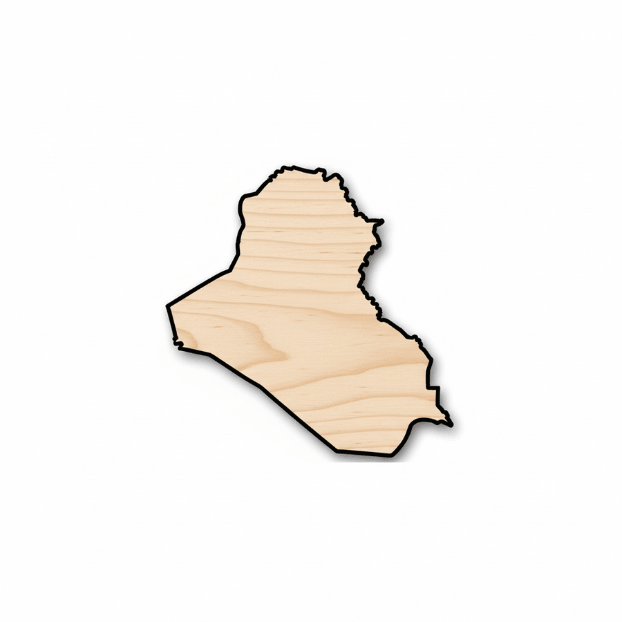 Unfinished Wood Iraq Shape - Country - Craft - up to 46" DIY - NameSigns.com