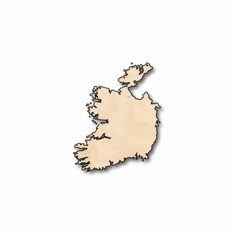 Unfinished Wood Ireland Shape - Country - Craft - up to 46" DIY - NameSigns.com