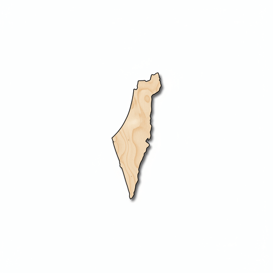 Unfinished Wood Israel Shape - Country - Craft - up to 46" DIY - NameSigns.com