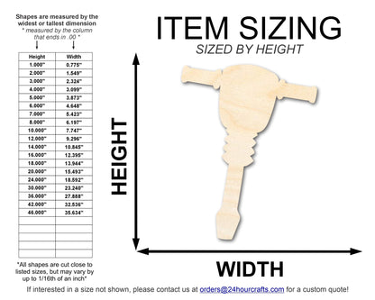 Unfinished Wood Jack Hammer Shape | DIY Craft Cutout | up to 46" DIY - NameSigns.com