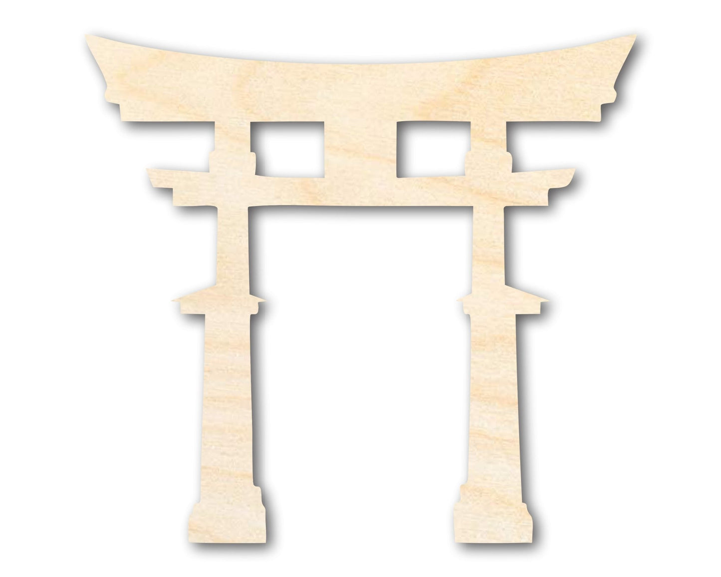 Unfinished Wood Japanese Torri Shape | Craft Cutout | up to 46" DIY - NameSigns.com