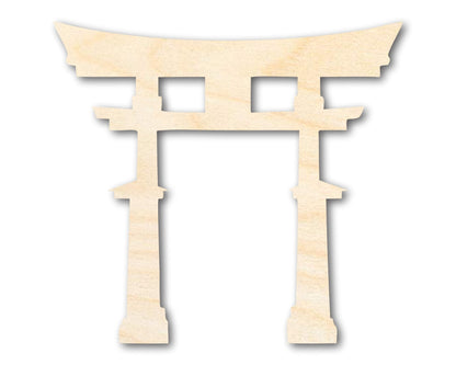 Unfinished Wood Japanese Torri Shape | Craft Cutout | up to 46" DIY - NameSigns.com