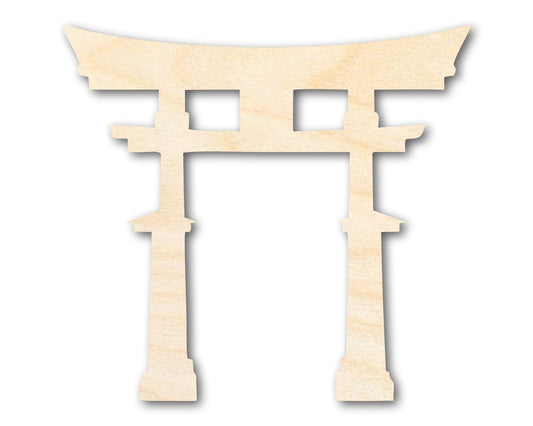 Unfinished Wood Japanese Torri Shape | Craft Cutout | up to 46" DIY - NameSigns.com