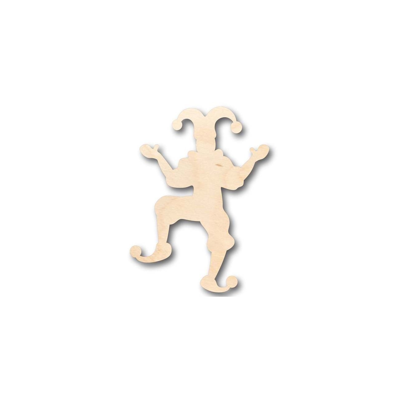 Unfinished Wood Jester Shape - Joker - Craft - up to 46" DIY - NameSigns.com