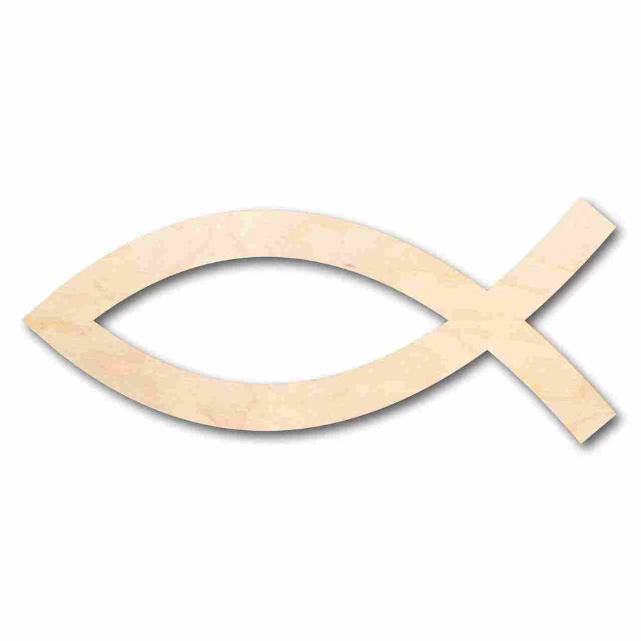 Unfinished Wood Jesus Fish Shape - Easter - Christian - Craft - up to 46" DIY - NameSigns.com