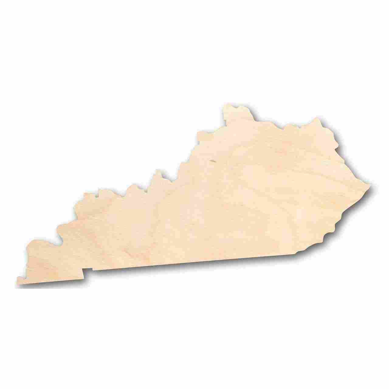 Unfinished Wood Kentucky Shape - State - Craft - up to 46" DIY - NameSigns.com