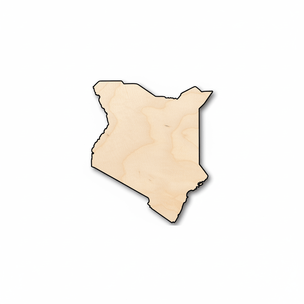 Unfinished Wood Kenya Shape - Country - Craft - up to 46" DIY - NameSigns.com