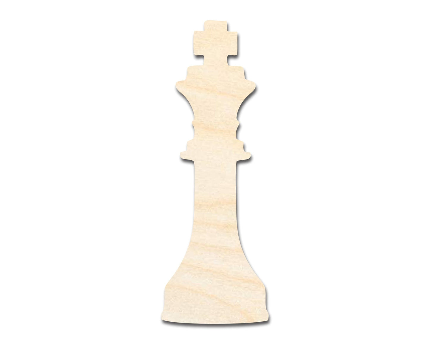 Unfinished Wood King Chess Piece Shape | DIY Craft Cutout | up to 46" DIY - NameSigns.com