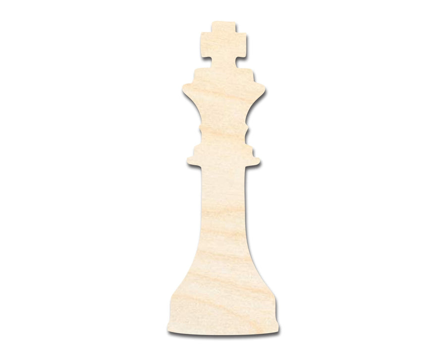 Unfinished Wood King Chess Piece Shape | DIY Craft Cutout | up to 46" DIY - NameSigns.com