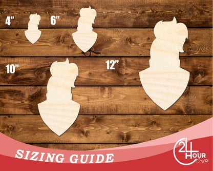 Unfinished Wood Knight Mascot Shape | DIY Craft Cutout | up to 46" DIY - NameSigns.com