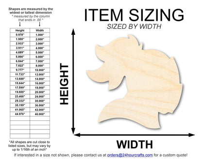 Unfinished Wood Knight Mascot Shape | DIY Craft Cutout | up to 46" DIY - NameSigns.com