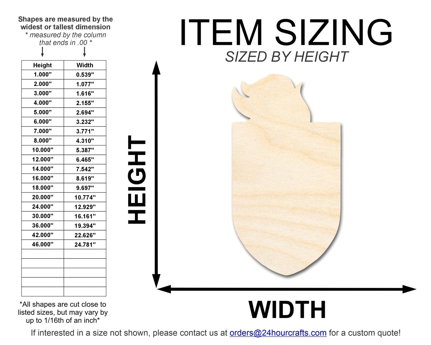 Unfinished Wood Knight Mascot Shape | DIY Craft Cutout | up to 46" DIY - NameSigns.com