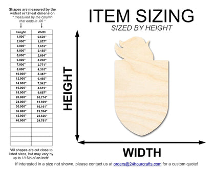 Unfinished Wood Knight Mascot Shape | DIY Craft Cutout | up to 46" DIY - NameSigns.com