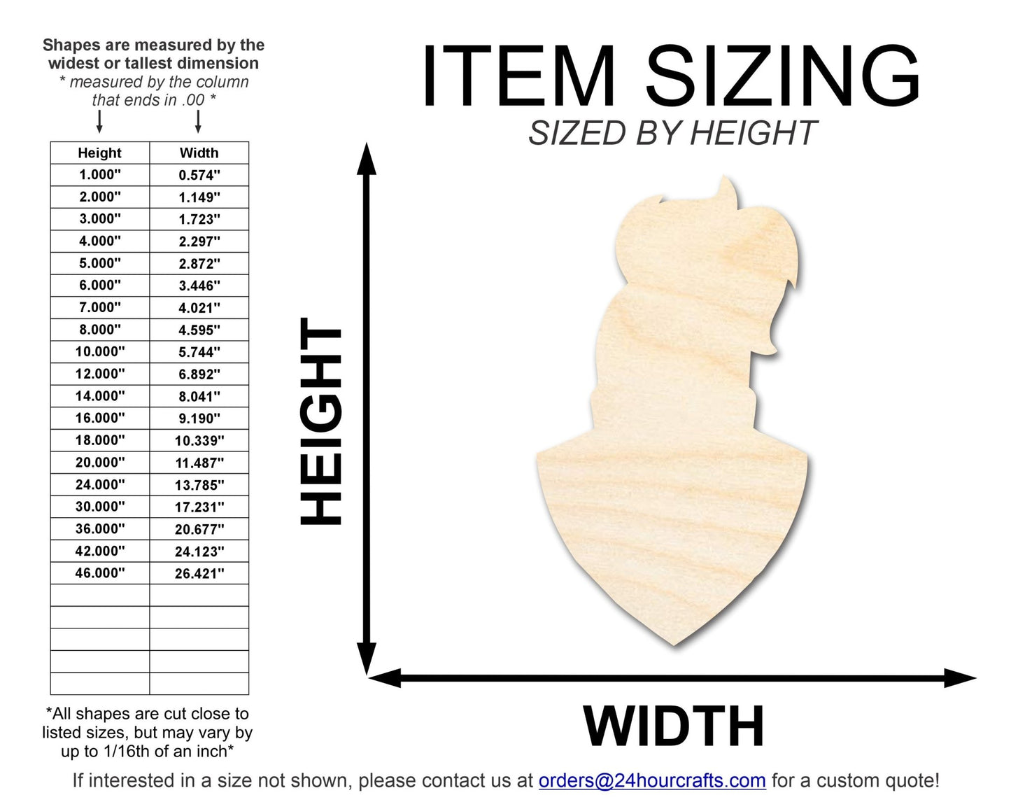 Unfinished Wood Knight Mascot Shape | DIY Craft Cutout | up to 46" DIY - NameSigns.com