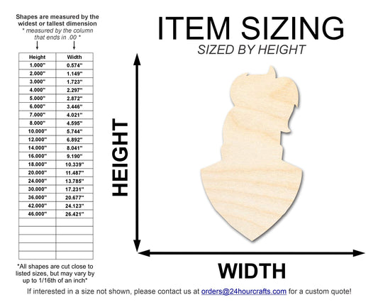 Unfinished Wood Knight Mascot Shape | DIY Craft Cutout | up to 46" DIY - NameSigns.com