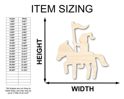 Unfinished Wood Knight Shape - Craft - up to 46" - NameSigns.com