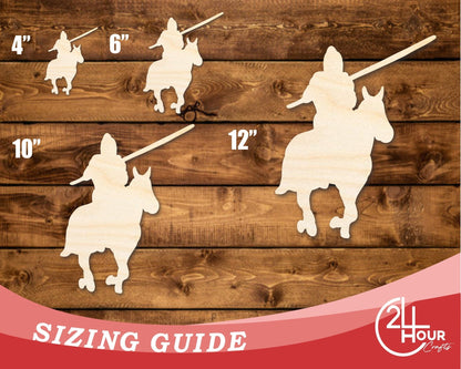 Unfinished Wood Knight Shape | DIY Craft Cutout | up to 46" DIY - NameSigns.com