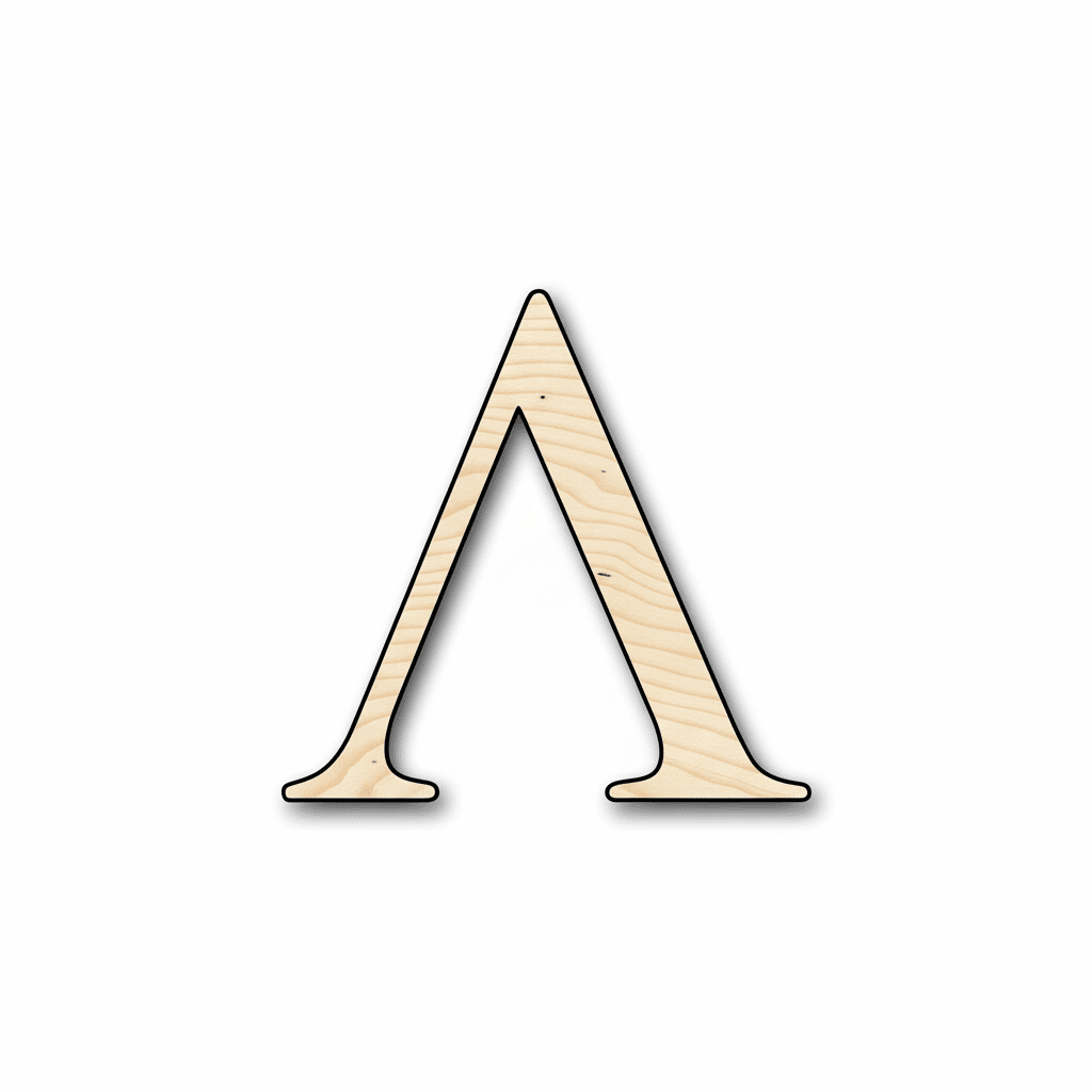 Unfinished Wood Lambda Silhouette - Craft - up to 46" DIY - NameSigns.com
