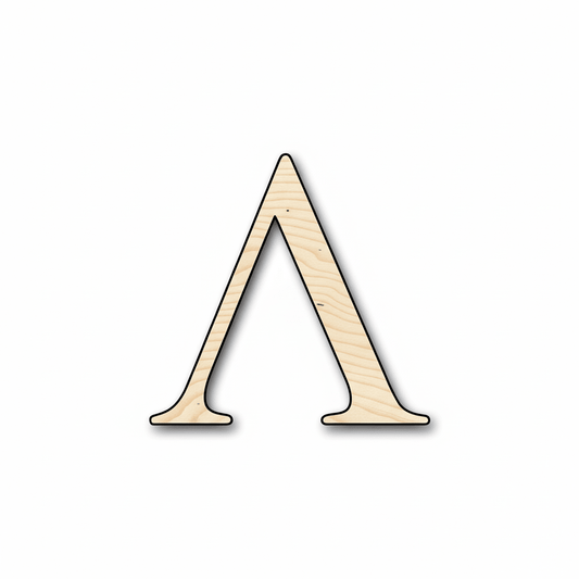 Unfinished Wood Lambda Silhouette - Craft - up to 46" DIY - NameSigns.com