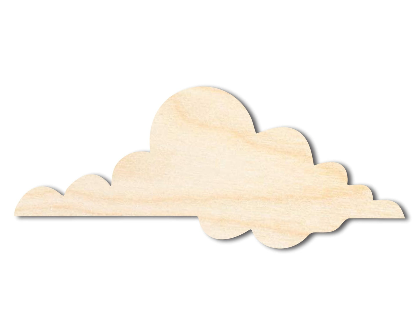 Unfinished Wood Large Cloud Shape - Craft - up to 46" - NameSigns.com