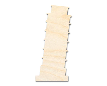 Unfinished Wood Leaning Tower of Pisa Shape | DIY Craft Cutout | up to 46" DIY - NameSigns.com