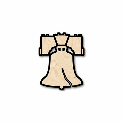 Unfinished Wood Liberty Bell Shape - Patriotic - 4th of July - Craft - up to 46" DIY - NameSigns.com
